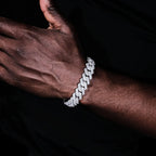 Gold VVS Moissanite Cuban Bracelet Iced Out 15MM