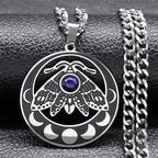 Moon Crescent Pendant Necklace — Stainless Steel