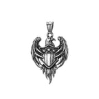 Eagle Steel Pendant Double Sided Retro Army Punk