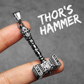 Viking Thor's Hammer Men Necklaces Stainless Steel Pendant Chain Women Punk Fashion Jewelry New In Accessories Gifts