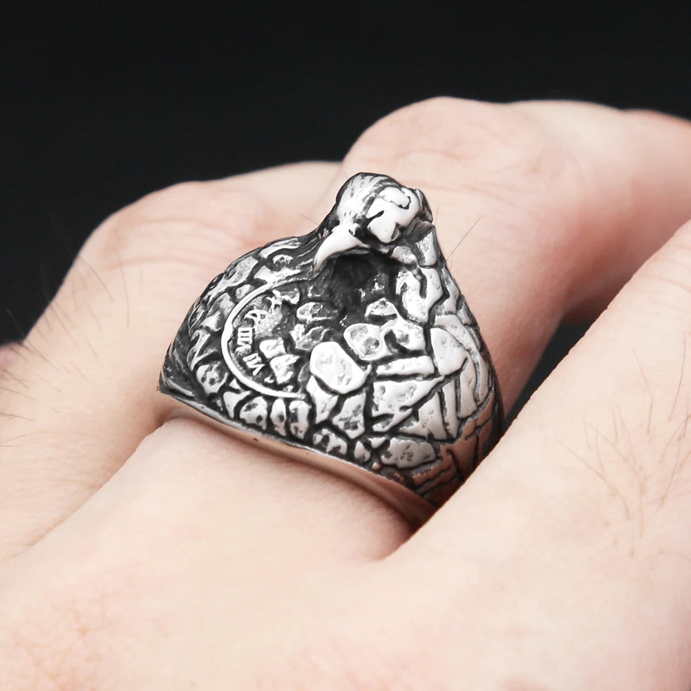 Viking Eagle Punk Biker Ring — Stainless Steel