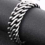 Massive Braided 20MM Width Chain Bracelet for Man Polished Stainless Steel Wrist Jewelry Accessories Men's Bracelets