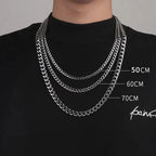 Cuban Chain Necklace 3-9mm — Stainless