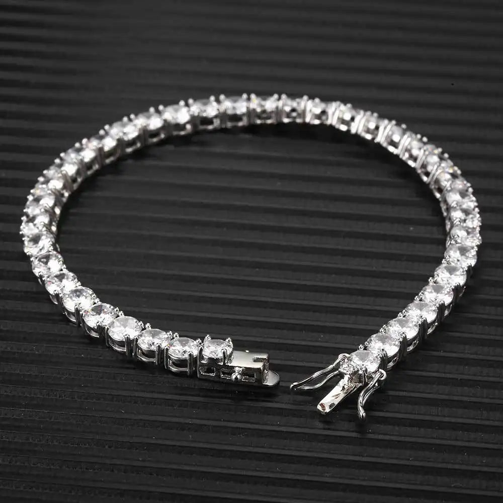 Tennis Bracelet with Stones — Stainless Steel