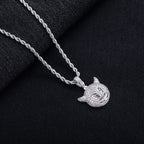 Iced Out Demon Pendant — 14K Gold