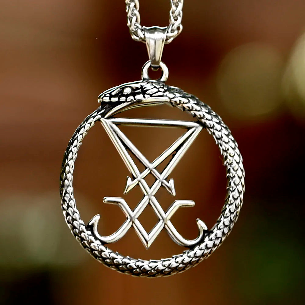 Lucifer Sigil Stainless Steel Pendant Necklace