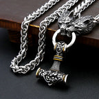 Mjölnir Thor's Hammer Pendant Necklace — Stainless Steel