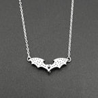 Iced Out Bat Silver Pendant Sterling Gothic Wing