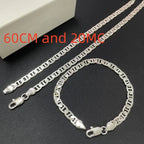 Mariner Chain Necklace Bracelet Set — Gold-Tone & Silver-Tone 6MM