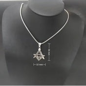 Masonic Freemason Pendant Necklace — Two-Tone Stainless Steel