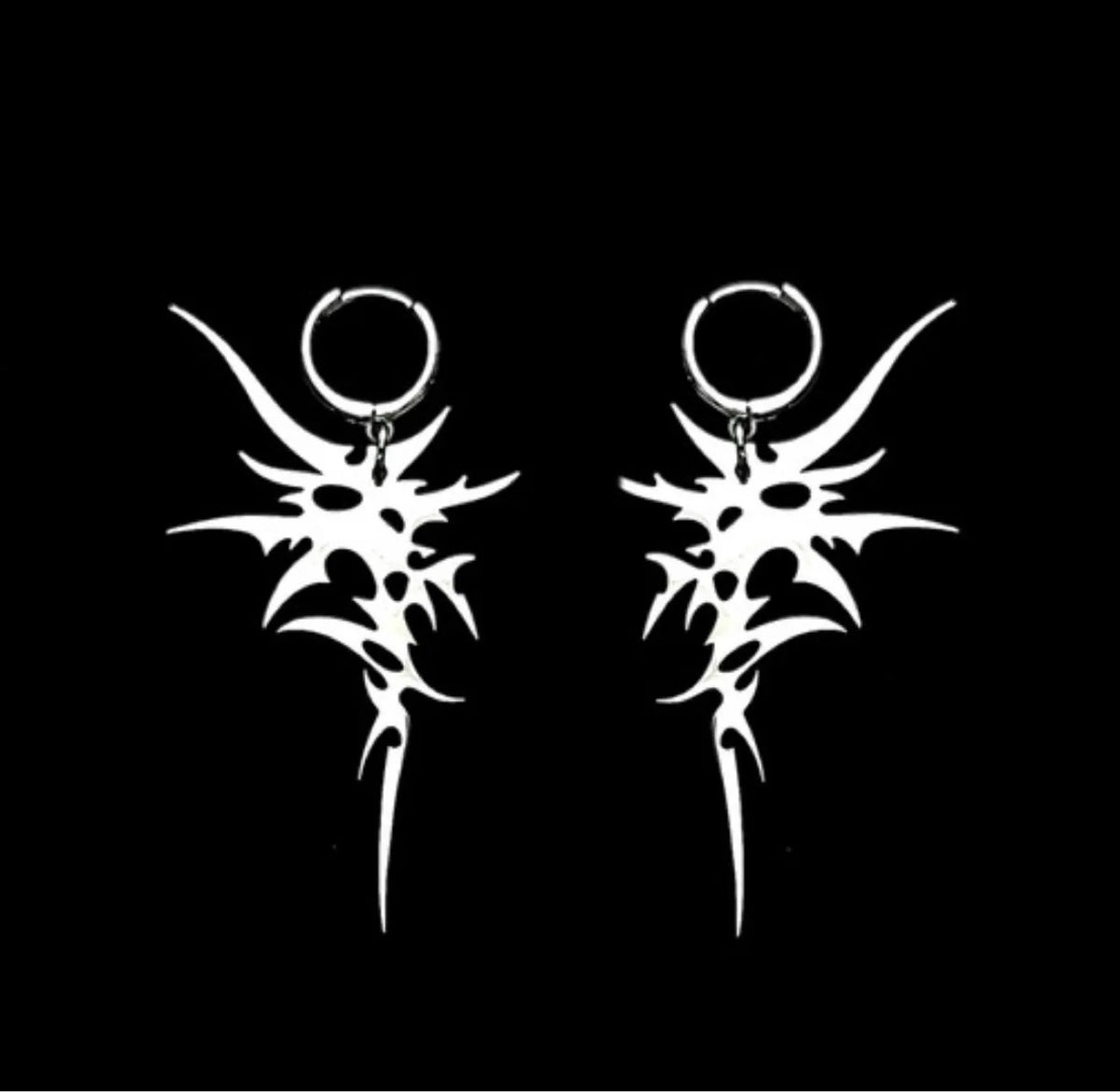 Grunge Accessories Thorns Letter Earrings Punk Charm Drop Earring for Women Irregular Earring Korean Fashion Jewelry