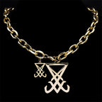 Lucifer Sigil Pendant Necklace — Stainless Steel