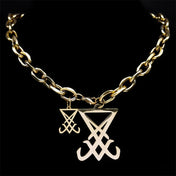 Lucifer Sigil Pendant Necklace — Stainless Steel