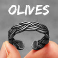 Braid Open Ring Stainless Steel Retro