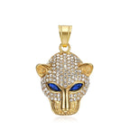 Vintage Leopard Head Pendant Necklace — Stainless Steel