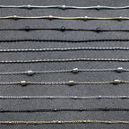 Length 60cm Ball Bead Chain Necklace for Women Men Stainless Steel Gold Sliver Black Color Fashion Jewelry Accessories