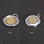 Real Pure 925 Sterling Silver Vajra Pestle Pendant Necklace for Men and Women Round Shape Gold Vermeil Amulet Jewelry