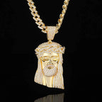 Necklaces Chain For Women Mens Full Iced Out Zircon Custom Big Jesus Pendant With Cuban Chain Hip Hop Jewelry