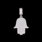 Two-Tone Iced Out Hamsa Pendant Necklace