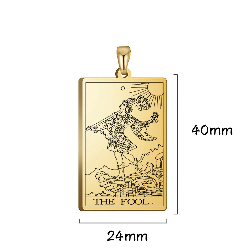 Tarot Major Arcana Amulet Necklace — Stainless Steel