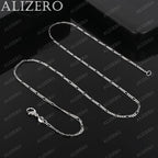 Wholesale 925 Sterling Silver Necklace 2/4/6/8/10/12MM Width 40-75cm Figaro Chain Lobster Clasp Men Women Engagement Jewelry