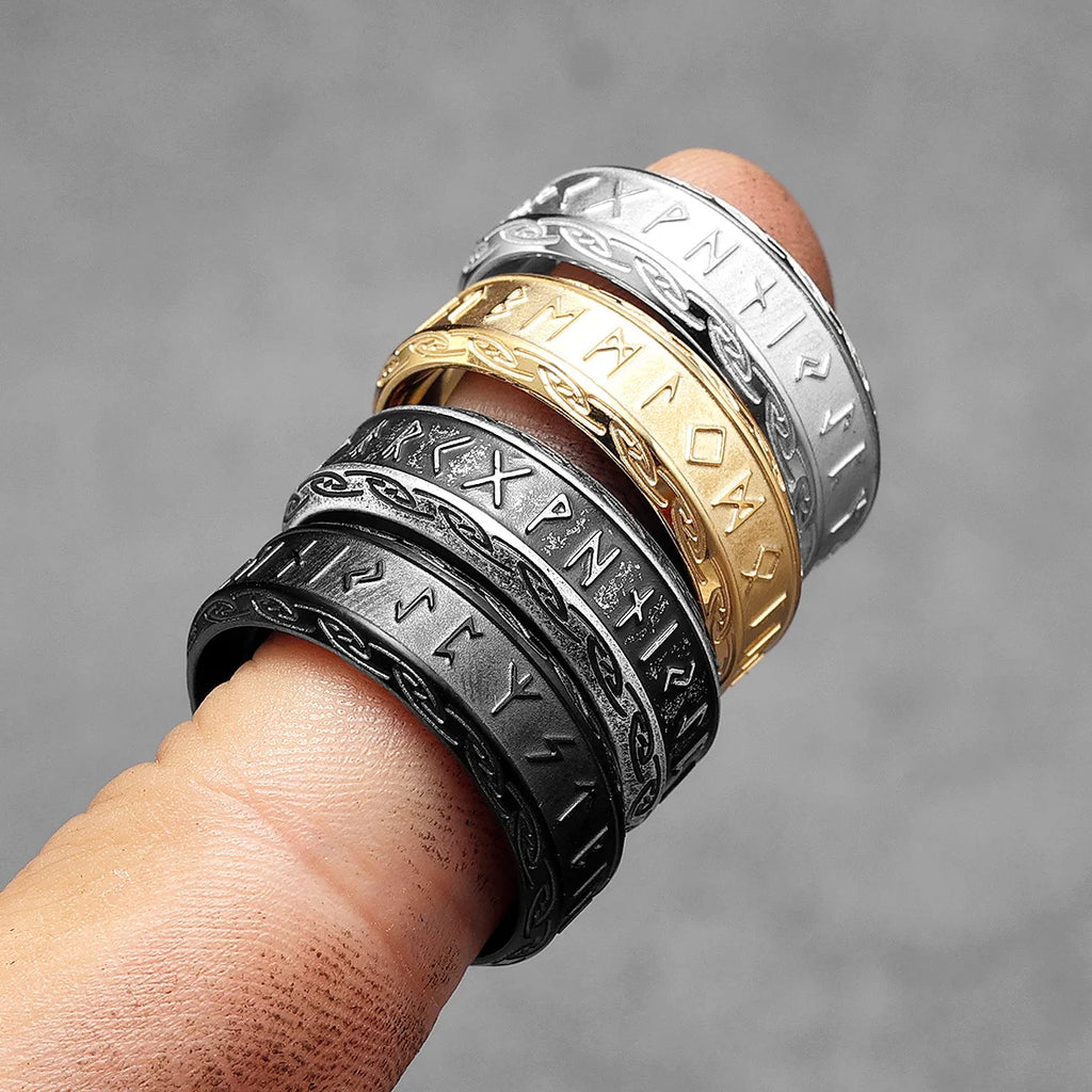 Viking Rune Ring — Stainless Steel