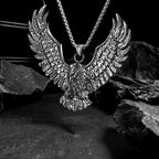 YQ 316L Stainless Steel Viking Eagle Pendant Chain Necklace For Men Punk Gothic Jewelry Accessories Male