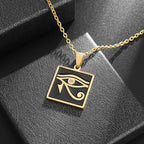 Vintage Egyptian Key of Life Ankh Cross Pendant Horus Patronus Necklace Men's Fashion Pharaoh Amulet Jewelry