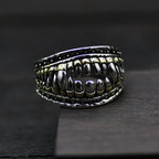 Retro Devil Teeth Denture Ring For Men Punk Gothic Rock Hiphop Open Ring Designer Jewelry Biker Accessories Unisex Gift
