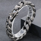 Retro 18MM Width Curb Cuban Link Chain Bracelet for Man Solid Stainless Steel Men's Bracelets Jewelry Accessories Gifts