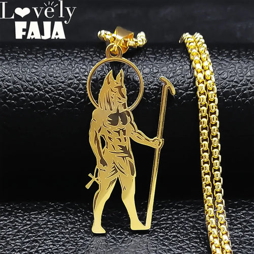 Anubis Gold Pendant Exquisite Vintage Egyptian