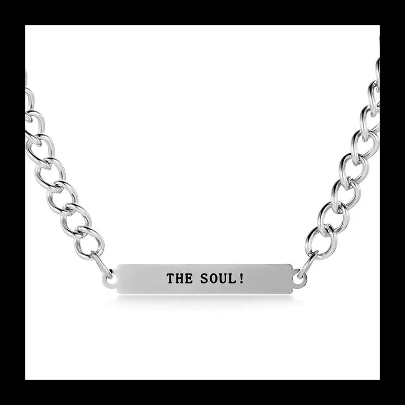 Minimal Bar Pendant Necklace — Stainless