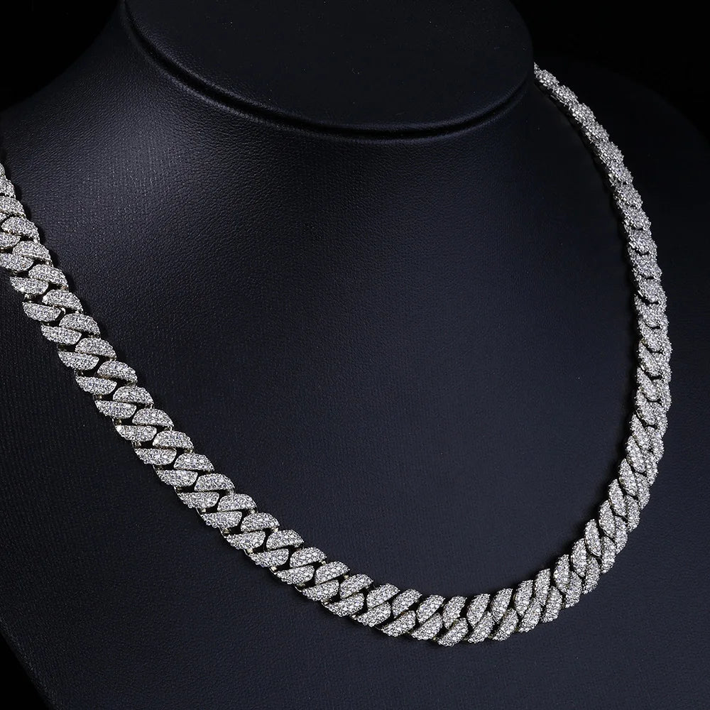Iced Out Cuban Necklace Stainless Steel 10MM