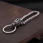 Dragon Head Keychain Pendant — Stainless
