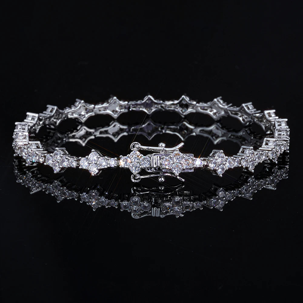 Rose Gold Tennis Bracelet Iced Out CZ 6MM