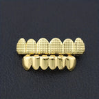 Textured Grid Teeth Braces Stickers — Upper & Lower Decorative