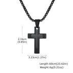 Cross Pendant Necklace — Stainless Steel