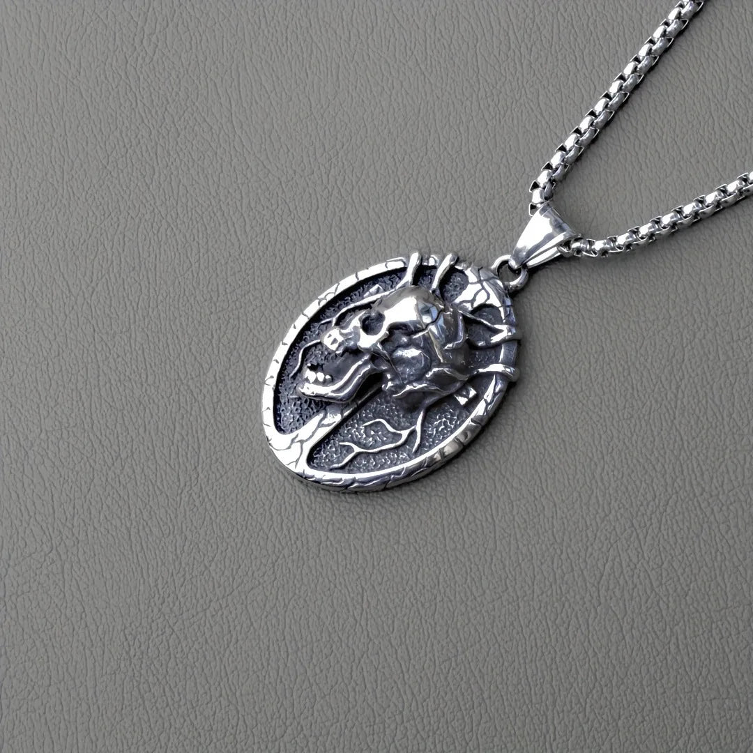Skull Vine Pendant Necklace — Gothic 60CM