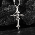 Retro Skull Cross Pendant Necklace — Stainless Steel
