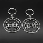 Baphomet Steel Earrings Seal Sallos Hoop Hollow