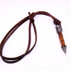 Man Vintage Leather Arrow Pendant Necklace Rope Body Choker Chain Necklaces Men&Women Punk Jewlery Accessories