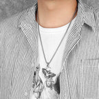 Eagle Moon Pendant Necklace — Stainless Steel