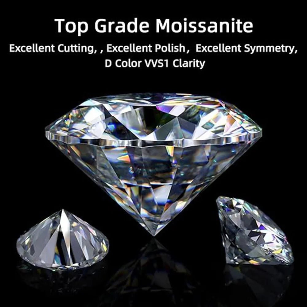 VVS1 Moissanite Loose Stones D Color 0.7-10MM