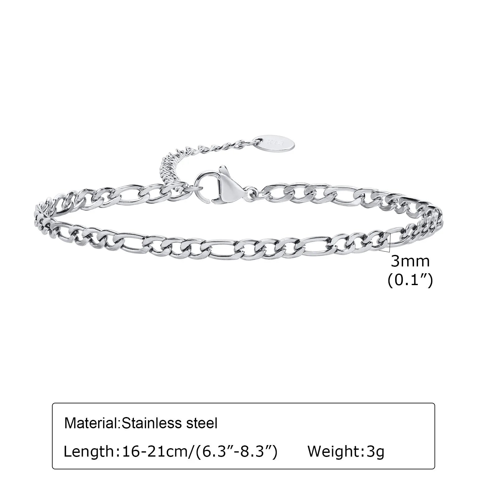 Minimal Thin Chain Bracelet — Stainless