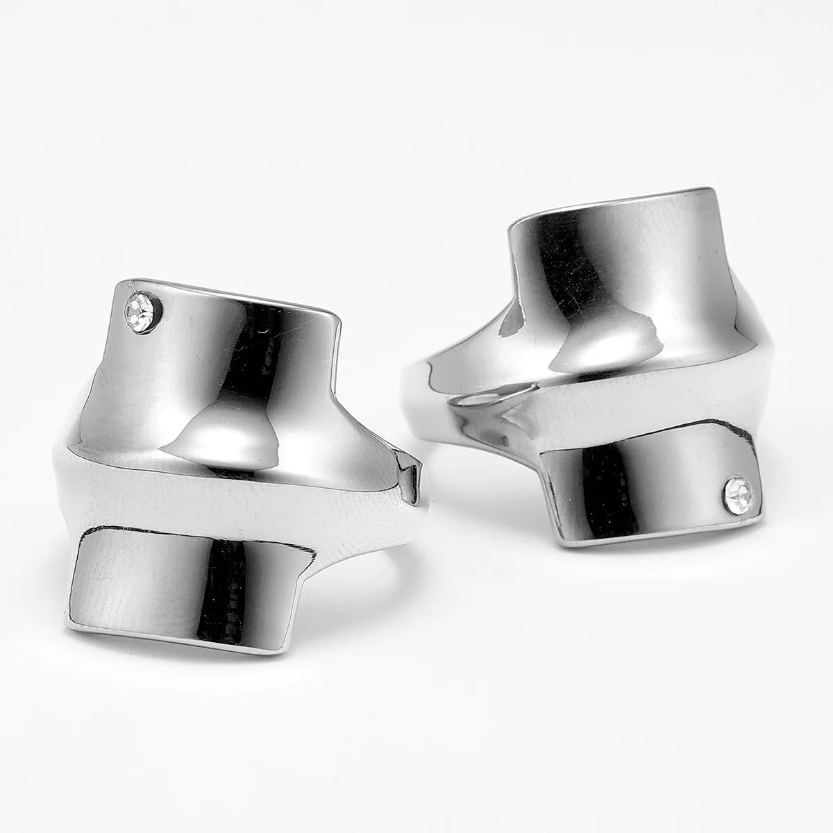 Shield Gemstone Ring — Stainless Steel