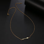 Lucky Love Arrow Charm Pendant Choker Necklace