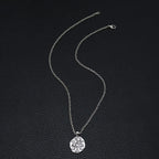 Chi-Rho Alpha Omega Pendant Necklace — Zinc Alloy