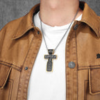 Jesus Cross Pendant Necklace — Stainless Steel
