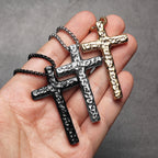 Cross Pendant Necklace — Stainless Steel
