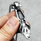 Squid Pendants Men Simple Necklaces 316L Stainless Steel Deep Sea Squid Chains Punk Rock Punk for Friend Male Jewelry